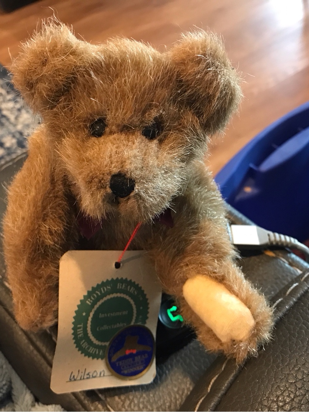 Boyds Bears Brown Plush Teddy with Cream Paw